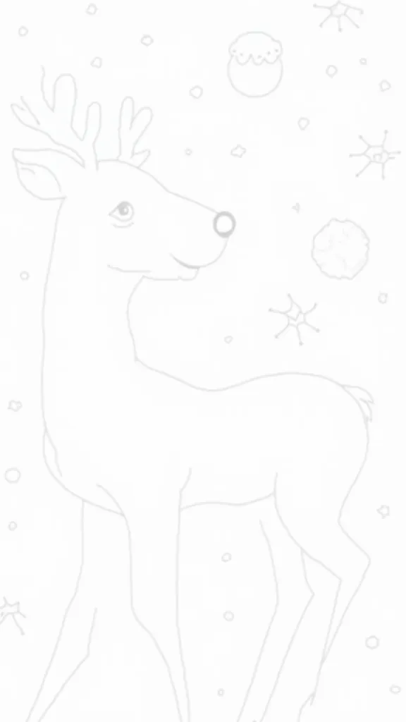 Página para colorear rudolph